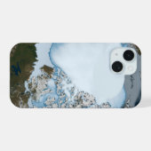 1980年の海氷被覆を示す地球 iPhone 15ケース (裏面横)