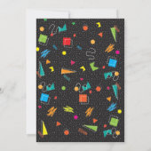 1980年の誕生日パーティー80年代の写真招待状 招待状 (裏面)