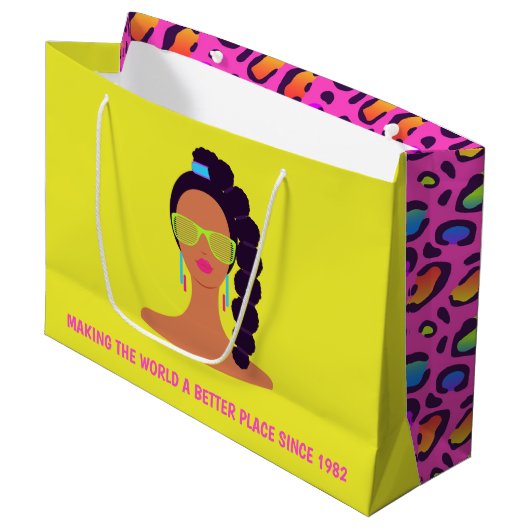 1980年の誕生日抱き枕 ラージペーパーバッグ (正面アングル)