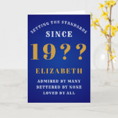 1980年の誕生日生まれ基準40日の名前の追加 カード (黄色い花)