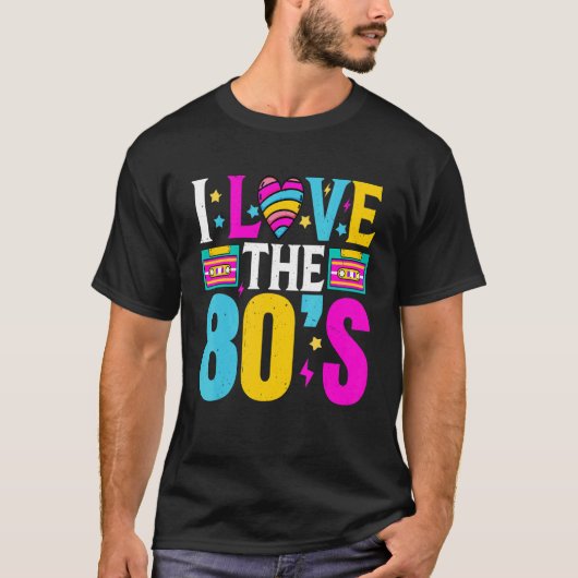 1980年の80年代のクラシック衣装生まれが好き Tシャツ (正面)