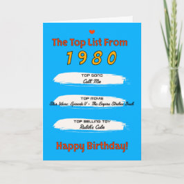 1980年ベストリスト 誕生日 カード