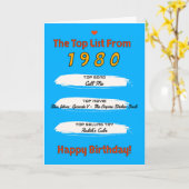 1980年ベストリスト 誕生日 カード (黄色い花)