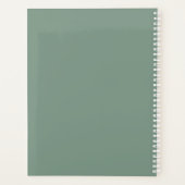 1980年代のフローラと緑のペイズリー/ティアドロップ プランナー手帳 (裏面)