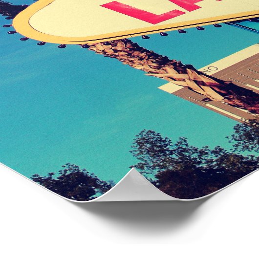 1980年代のレトロ写真効果素晴らしいラスベガスネバダ ポスター (角)