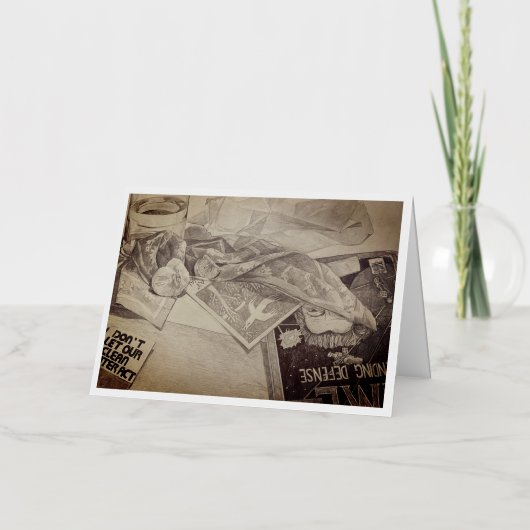 1980年代のレーガン時代 箔グリーティングカード (正面)