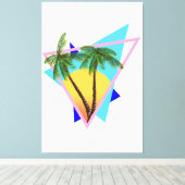 1980年代の形をした熱帯の楽園 キャンバスプリント (インサイチュ (ウッドフロア))