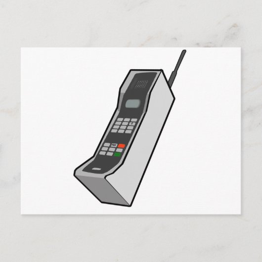 1980年代の携帯電話 ポストカード (正面)