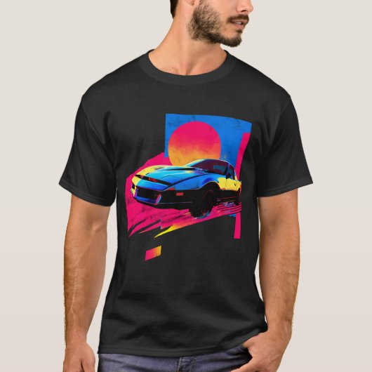 1980年代の架空の車 Tシャツ (正面)