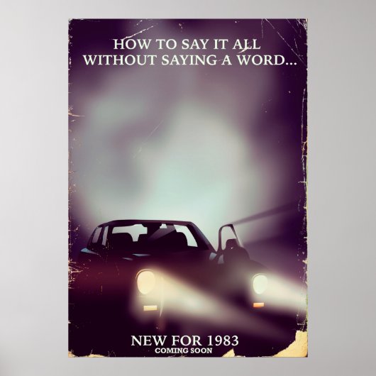 1980年代の自動車コマーシャル ポスター (正面)