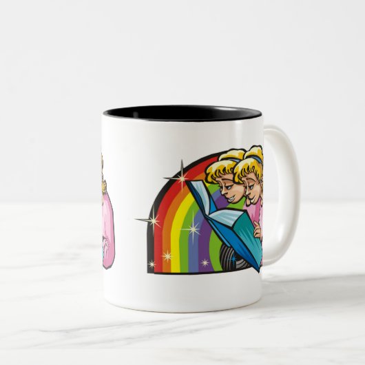 1980年代の虹とジェミニ・ツイン読ズの本 ツートーンマグカップ (正面右)