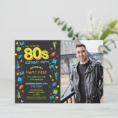 1980年代の誕生日パーティー80年代の写真 招待状 (スタンド正面)