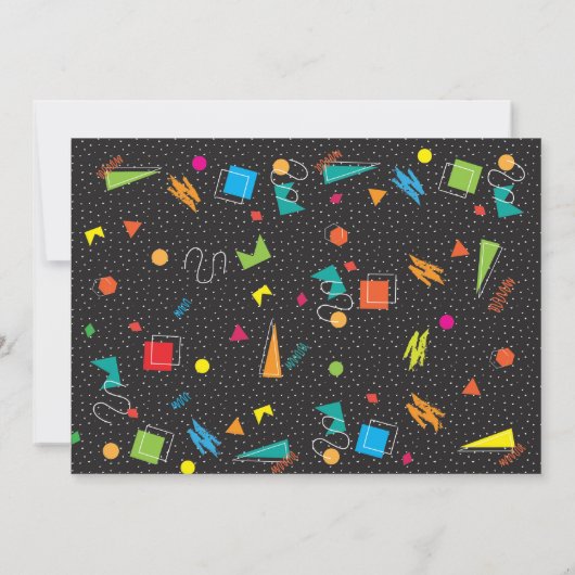 1980年代の誕生日パーティー80年代の写真 招待状 (裏面)