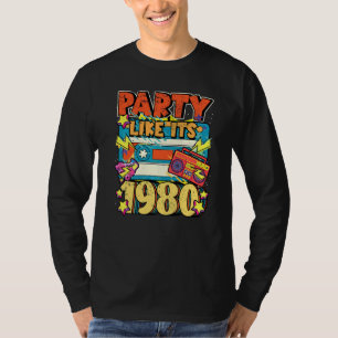 1980年代みたいにパーティしよう レトロ ヴィンテージ 白 ディ Tシャツ