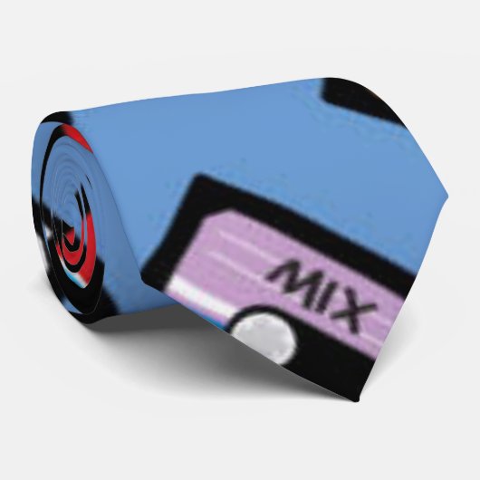 1980年代カラフルブライトカセット音楽レトロヴィンテージ ネクタイ (ロール)