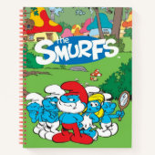1980年代クラシック漫画Smurfスパイラルノートブック8.5x11 ノートブック (正面)