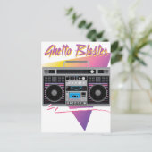 1980年代ゲットブラスターブームボックス ポストカード (スタンド正面)