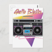 1980年代ゲットブラスターブームボックス ポストカード (正面/裏面)