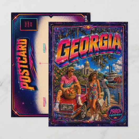1980年代ジョージア州ポストカード 80年代レトロ ポストカード (正面/裏面)