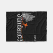 1980年代スタイルサンダンスユタヴィンテージスキー フリースブランケット (正面(横))