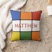 1980年代パズルキューブゲームパーソナライズされた玩具 クッション (ブランケット)