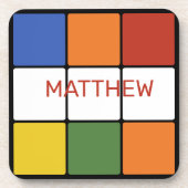 1980年代パズルキューブゲームパーソナライズされた玩具 コースター (正面)