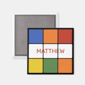 1980年代パズルキューブゲームパーソナライズされた玩具 マグネット (正面/裏面)