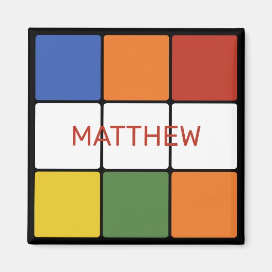 1980年代パズルキューブゲームパーソナライズされた玩具 マグネット (正面)