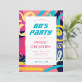 1980年代ブライトレトロドードルズ誕生日パーティー 招待状 (スタンド正面)