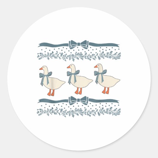 1980年代ブルーリボンガチョウハート ラウンドシール (正面)