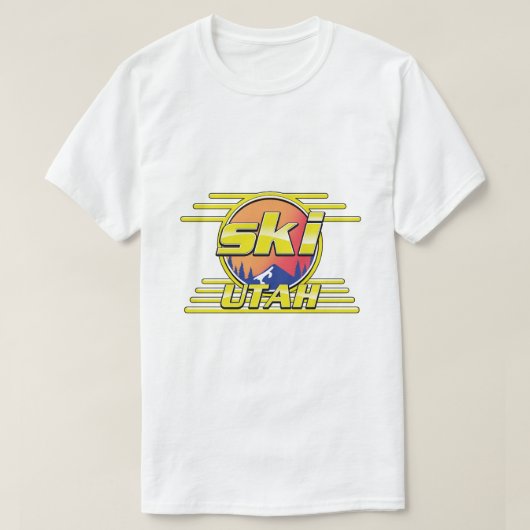 1980年代ユタ・スキーのロゴ Tシャツ (デザイン正面)