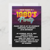 1980年代レトロサンセット80年代バースデーパーティー 招待状 (正面)