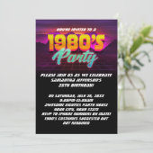 1980年代レトロサンセット80年代バースデーパーティー 招待状 (スタンド正面)