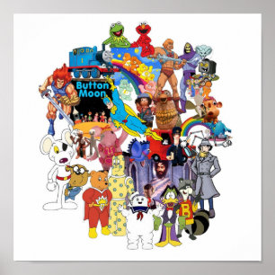 1980年代レトロスローバックマッシュアップメモリーズ80年代キッズテレビ ポスター