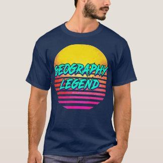 1980年代レトロ地理ギフト Tシャツ