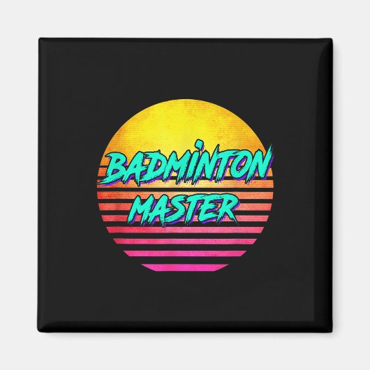 1980年代レトロ バドミントン マスター マグネット (正面)