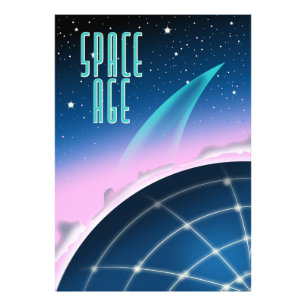 1980年代宇宙開発ポスター フォトプリント
