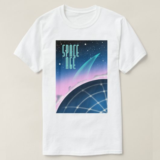 1980年代宇宙開発ポスター Tシャツ (デザイン正面)