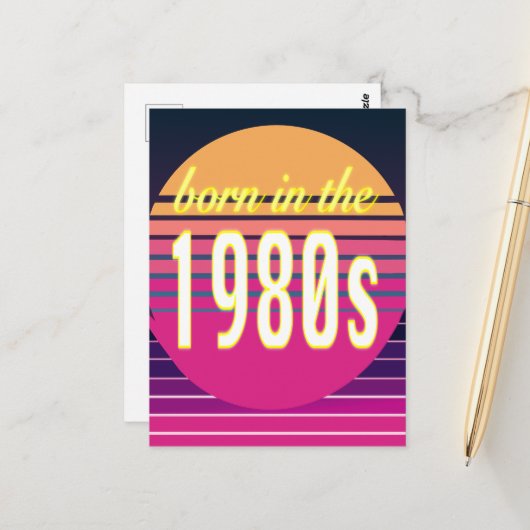 1980年代生まれ、ミレニアル世代、ジェネレーションX、誕生年 ポストカード (正面/裏面インサイチュ)