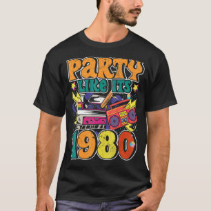1980年代80年代90年代のコスチュームレトロヴィンテージのようなパーティー Tシャツ