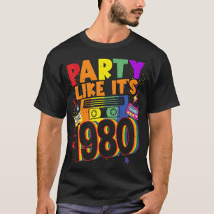 1980年代80年代90年代のコスチュームレトロヴィンテージのようなパーティー Tシャツ