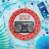 1980年代Boombox 80年代パーティー ペーパープレート (パーティー)