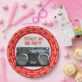 1980年代Boombox 80年代パーティー ペーパープレート (パーティー)