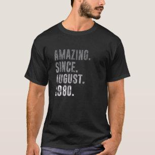 1980年以威厳がある降の驚き42番目の誕生日ヴィンテージ19 Tシャツ
