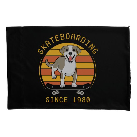 1980年以降のスケートボード 枕カバー (正面)