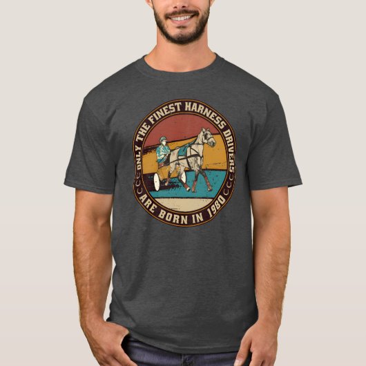 1980年生まれのHorsesrottingDrivers 誕生日おめでとう Tシャツ (正面)