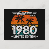 1980年生まれ1980年以来1980年限定レトロ素晴らし ポストカード (正面)