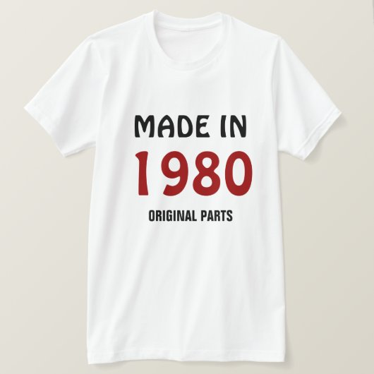 1980年製、1980年製、オリジナル部品 Tシャツ (デザイン正面)
