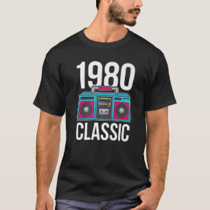 1980年誕生IレトロBoombox B-Day Tシャツ