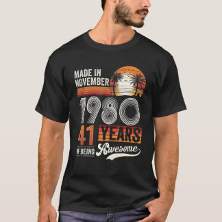 1980年11月の第41回誕生日飾り Tシャツ